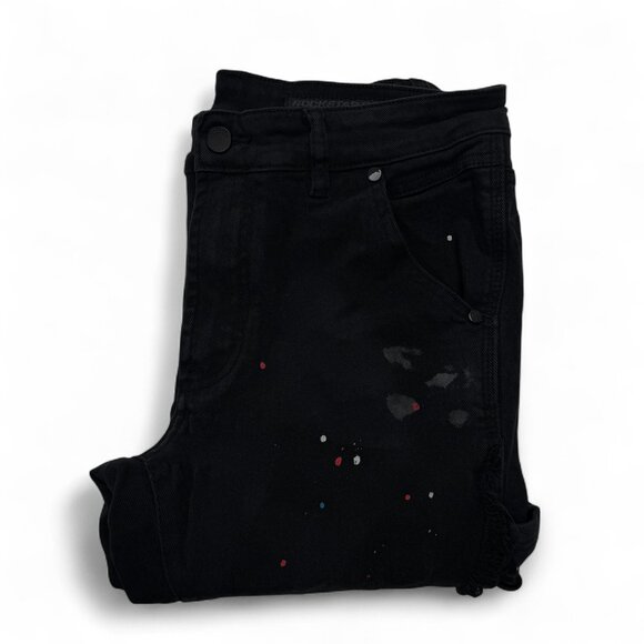 Rockstar Original Jeans Mens 32 RSM‎ 12422 Serrano Black Super Stacked Black - Picture 11 of 11